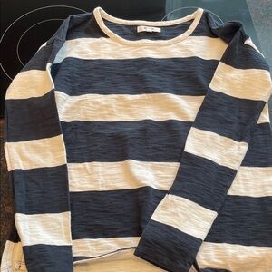 Striped Madewell black and White Long Sleeve Top